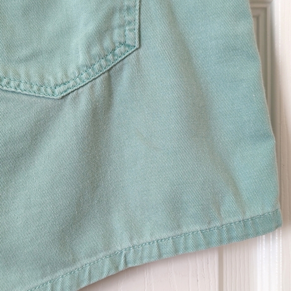 Joe's Jeans Classic Twill Cotton Low Waisted Relaxed Fit Shorts Aqua Blue 27 - Picture 13 of 13